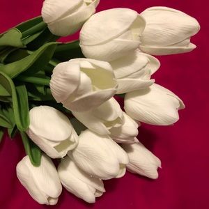 15pcs White Fake Tulip Flowers(new)